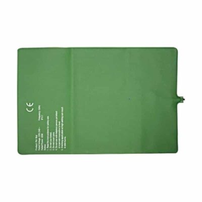 An image of a green Mushroom Heat Mat, measuring 35x20cm, designed for maintaining ideal temperature conditions for mushroom cultivation.