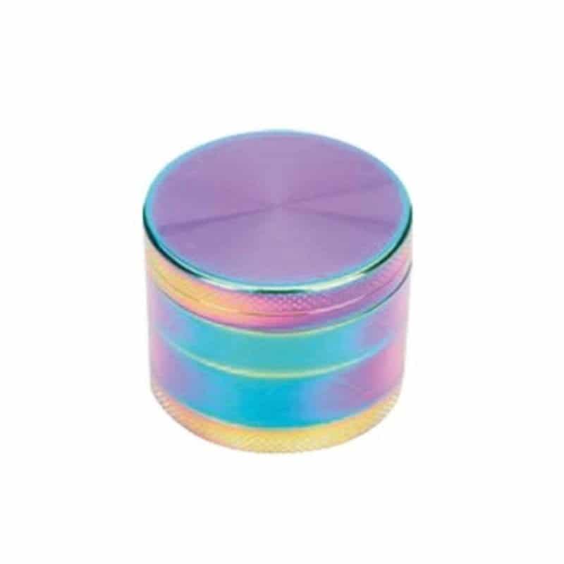 Colorful Aluminum Rainbow Grinder with a 40mm diameter, perfect for grinding herbs and spices with style and efficiency.
