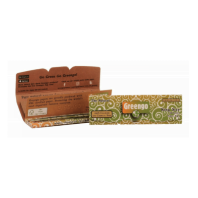 An image of 'Greengo King Size Regular 2in1,' a versatile rolling paper that combines both a king size paper and a tip in one, offering an eco-friendly and convenient option for rolling joints.