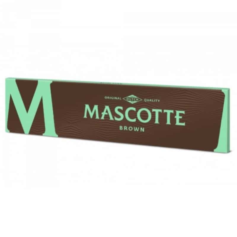 An image of Mascotte Brown Slim Rolling Papers, a slender and natural-hued option for rolling weed and other smokable materials.