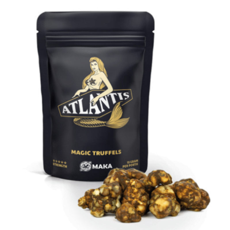 An image featuring 'Atlantis Magic Truffles,' a well-known variety of magic truffles with distinctive properties and potential psychedelic effects.