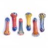Image of a glass spiral pipe available in various colors, featuring a unique and artistic design suitable for smoking enthusiasts.