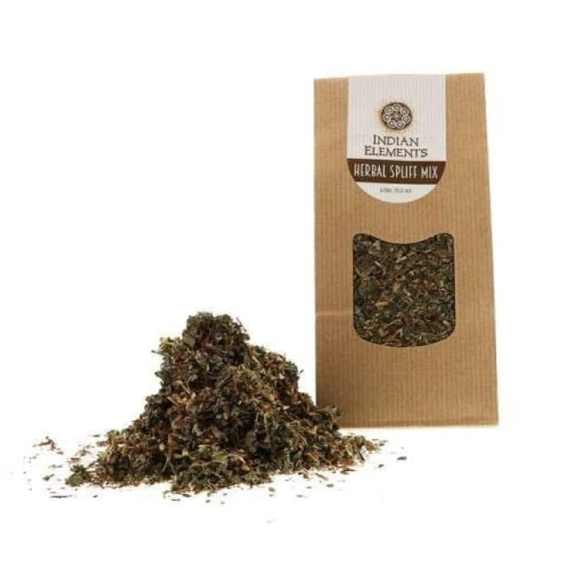 An image of the 'Herbal Spliff Mix' from Indian Elements, a blend of herbal ingredients for creating herbal tea or smoking mixtures.