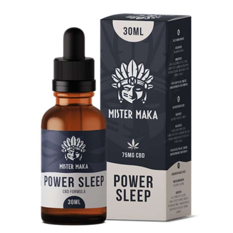 An image depicting 'Power Sleep from Mister Maka,' a product designed to enhance the quality of sleep and promote restful slumber.