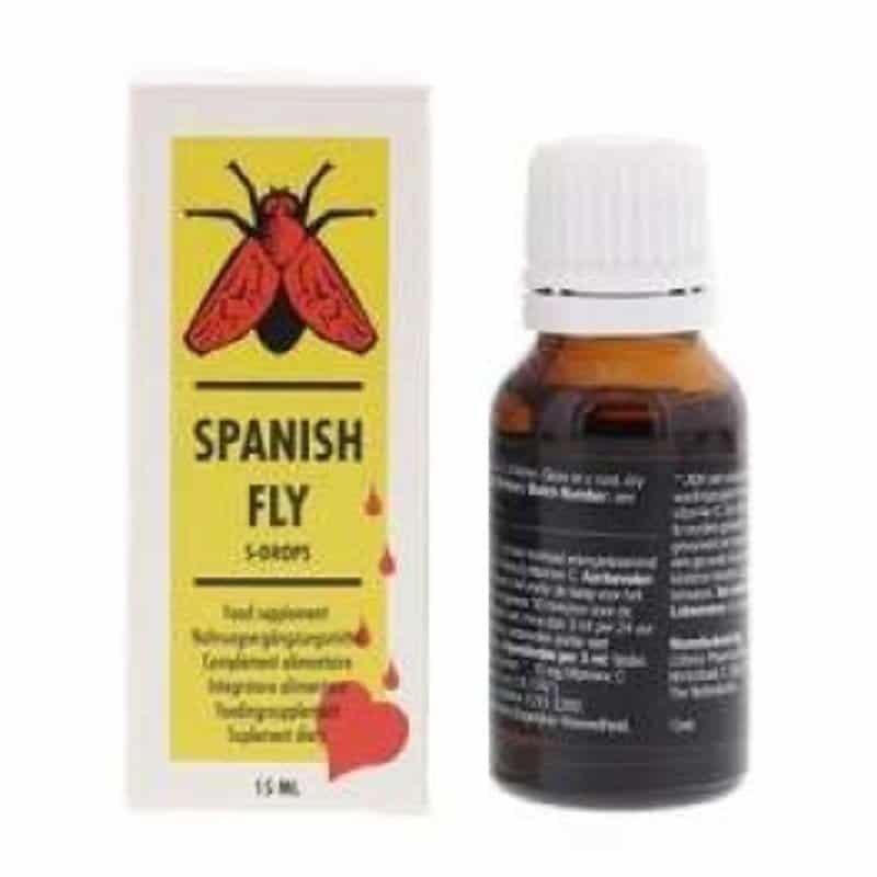 Image of Spanish Fly Drops, a liquid aphrodisiac product, often used to enhance intimacy and desire in romantic settings.