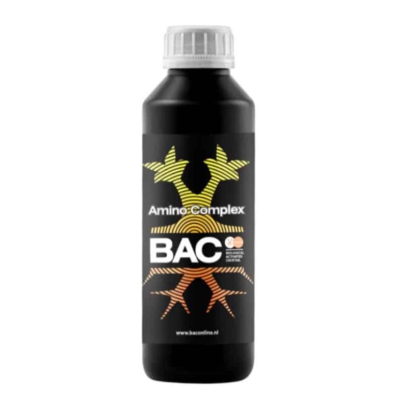 Amino Complex from BAC, a premium plant nutrient product designed to enhance plant growth and development by providing essential amino acids and nutrients.