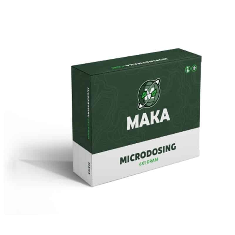 An image showcasing 'Microdosing Magic Truffles (6x 1 Gram) from Mister Maka,' a product for microdosing psychedelic truffles to achieve subtle cognitive benefits and enhanced creativity.