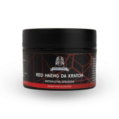 An image of 'Red Maeng Da Kratom Capsules from Indian Spirit,' a product featuring Kratom capsules, often used for their potential relaxation and pain relief effects.